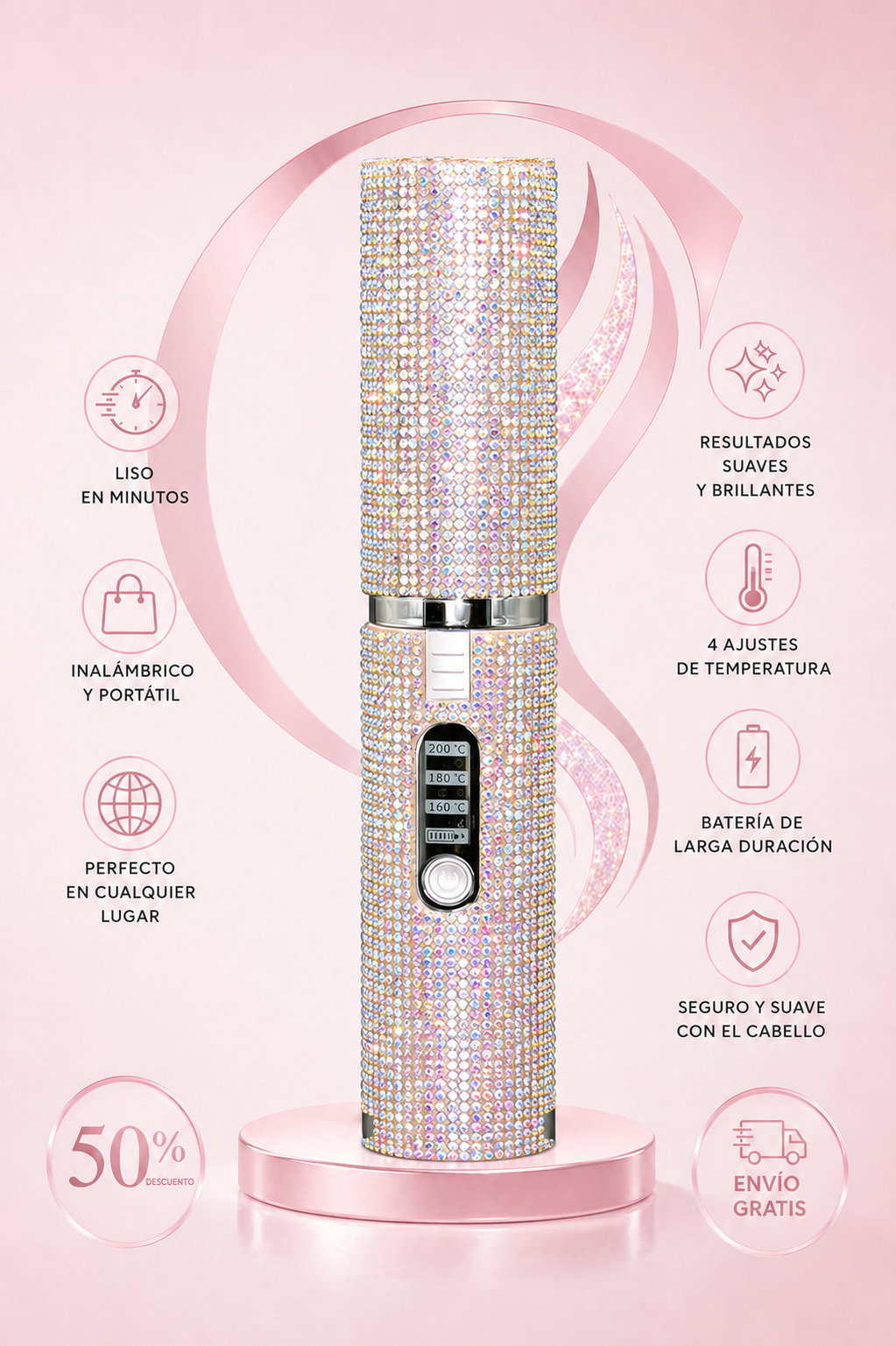Plancha Alisadora Inalámbrica Diamond